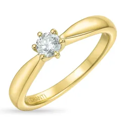 0,20 ct diamant solitärring i 14  karat guld 0,20 ct