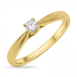kampajn -  diamant ring i 14  karat guld 0,10 ct