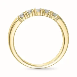 diamant alliancring i 14  karat guld 5 x 0,07 ct