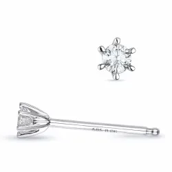2 x 0,06 ct kampajn -  diamant örhängestift i 14 karat vitguld med diamant
