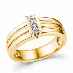 diamant ring i 14  karat guld 0,15 ct
