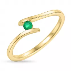 smaragd ring i 9 karat guld 0,08 ct