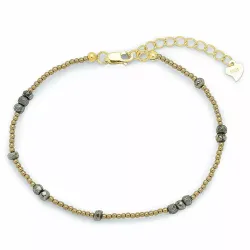förgylld armband med hematite og pyrit.