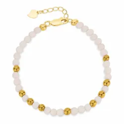 vit armband med korall