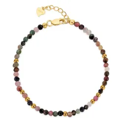 multifärgade armband med turmalin - Loom Stones