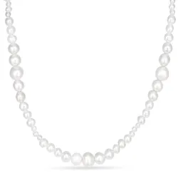 Blandad storlek halsband med sötvattenspärlor