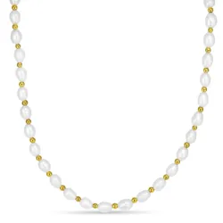 hematite halsband med sötvattenspärlor