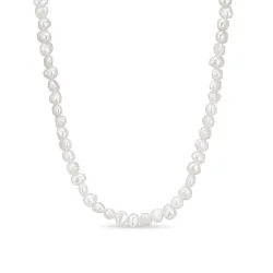 6 mm halsband med sötvattenspärlor