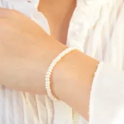 4,5 mm armband med sötvattenspärlor