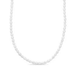 3 mm halsband med sötvattenspärlor