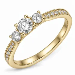 lab grown diamant ring i 9 karat guld 0,30 ct 0,31 ct
