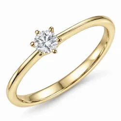 0,20 ct lab grown diamant solitärring i 9 karat guld 0,20 ct