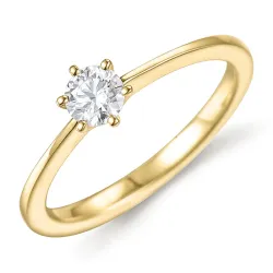 0,30 ct lab grown diamant solitärring i 9 karat guld 0,30 ct