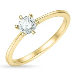 0,50 ct lab grown diamant solitärring i 9 karat guld 0,50 ct