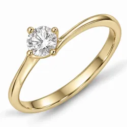 lab grown diamant ring i 9 karat guld 0,30 ct