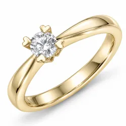 0,20 ct lab grown diamant solitärring i 9 karat guld 0,20 ct