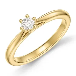 0,20 ct lab grown diamant solitärring i 9 karat guld 0,20 ct