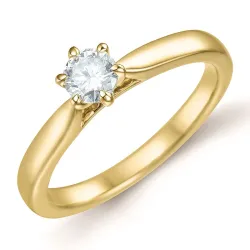 0,40 ct lab grown diamant solitärring i 9 karat guld 0,40 ct