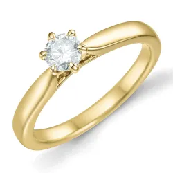 0,50 ct lab grown diamant solitärring i 9 karat guld 0,50 ct