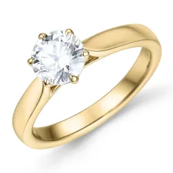 1,00 ct lab grown diamant solitärring i 9 karat guld 1,0 ct
