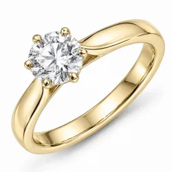 1,00 ct lab grown diamant solitärring i 9 karat guld 1,0 ct