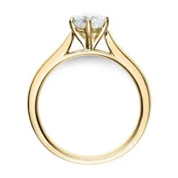 1,00 ct lab grown diamant solitärring i 9 karat guld 1,0 ct