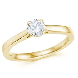 0,50 ct lab grown diamant solitärring i 9 karat guld 0,50 ct