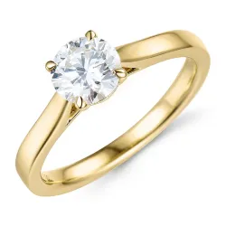 1,00 ct lab grown diamant solitärring i 9 karat guld 1,0 ct