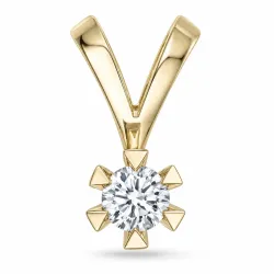 0,40 ct lab grown diamant hängen i 9 carat guld 0,40 ct