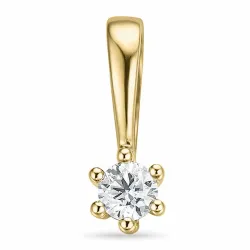 0,05 ct lab grown diamant solitärberlock i 9 carat guld 0,05 ct