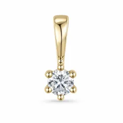 0,10 ct lab grown diamant solitärberlock i 9 carat guld 0,10 ct