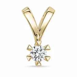 0,20 ct lab grown diamant hängen i 9 carat guld 0,20 ct