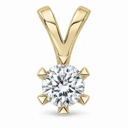 lab grown diamant hängen i 9 carat guld 1,0 ct