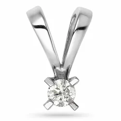 0,10 ct lab grown diamant solitärberlock i 9 carat vitguld 0,10 ct