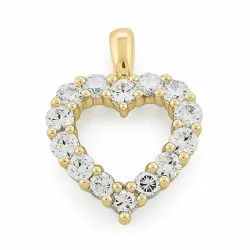 hjärta lab grown diamant hängen i 9 carat guld 2,05 ct