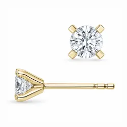 2 x 0,30 ct lab grown diamant örhängen i 9 karat guld med lab grown diamant 