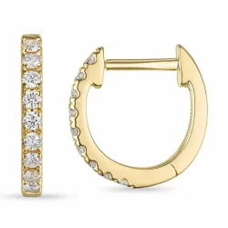 12 mm lab grown diamant creol i 9 karat guld med lab grown diamant 