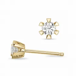 2 x 0,15 ct  lab grown diamant solitäreörhängestift i 9 karat guld med lab grown diamant 