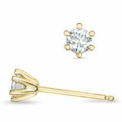 2 x 0,16 ct lab grown diamant solitäreörhängestift i 9 karat guld med lab grown diamant 
