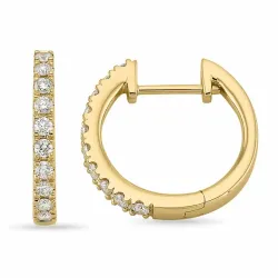 15 mm creol i 9 karat guld med lab grown diamant 
