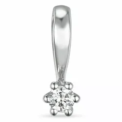 0,05 ct lab grown diamant solitärberlock i 9 carat vitguld 0,05 ct
