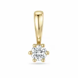 0,10 ct lab grown diamant solitärberlock i 9 carat guld 0,10 ct