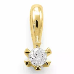 0,10 ct lab grown diamant solitärberlock i 9 carat guld 0,10 ct