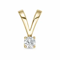 0,10 ct lab grown diamant solitärberlock i 9 carat guld 0,10 ct