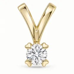 0,20 ct lab grown diamant solitärberlock i 9 carat guld 0,20 ct