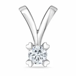 0,20 ct lab grown diamant solitärberlock i 9 carat vitguld 0,20 ct
