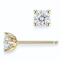 2 x 0,20 ct lab grown diamant solitäreörhängestift i 9 karat guld med lab grown diamant (CVD) 