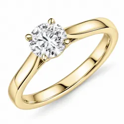 1,00 ct lab grown diamant solitärring i 9 karat guld 1,0 ct