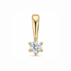 0,05 ct lab grown diamant solitärberlock i 9 carat guld 0,05 ct