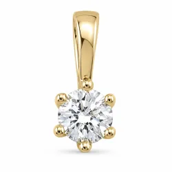 0,20 ct lab grown diamant solitärberlock i 9 carat guld 0,20 ct